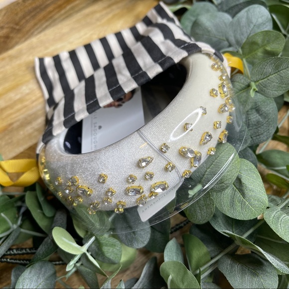NWT Lele Sadoughi - Ivory Crystal Padded Headband - Picture 8 of 13